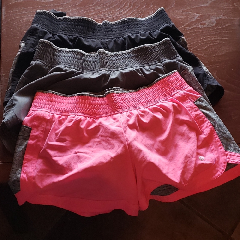 3 pair of lined running shorts